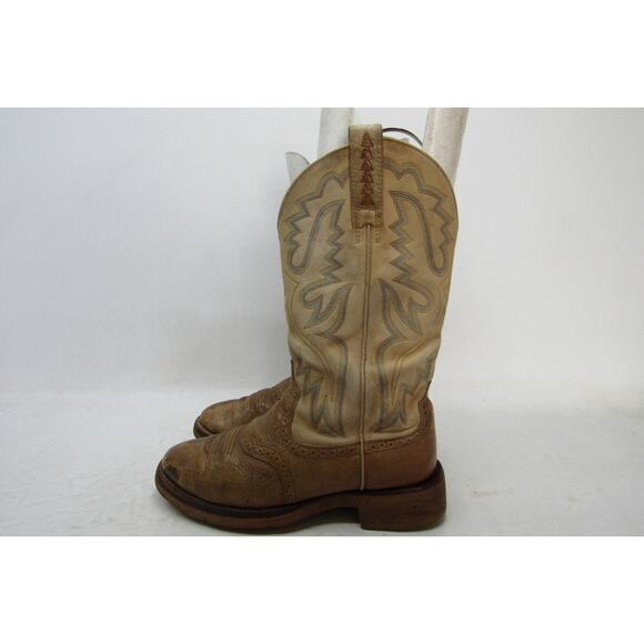 Ariat Mens Size 9 EE Brown Leather Stockman Cowboy Western Boots main image 10